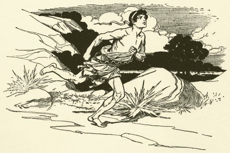 Wiadomości z Maratonu (grawerunek) autorstwa Thomas Heath Robinson