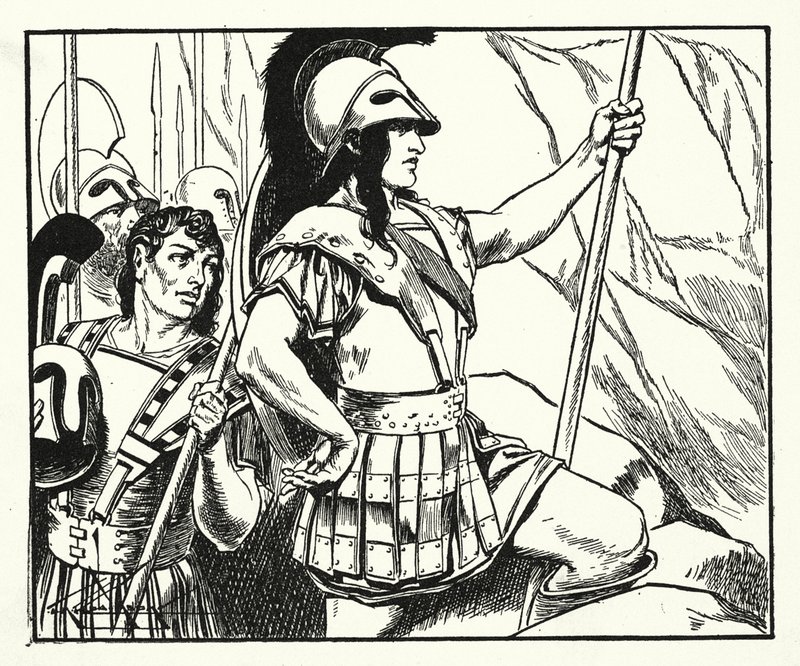 Leonidas (litografia) autorstwa Thomas Heath Robinson