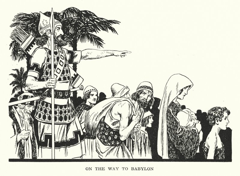 W drodze do Babilonu (litografia) autorstwa Thomas Heath Robinson
