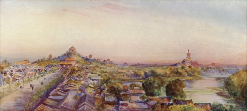 Pekin, widziany z wieży perkusyjnej autorstwa Thomas Hodgson Liddell