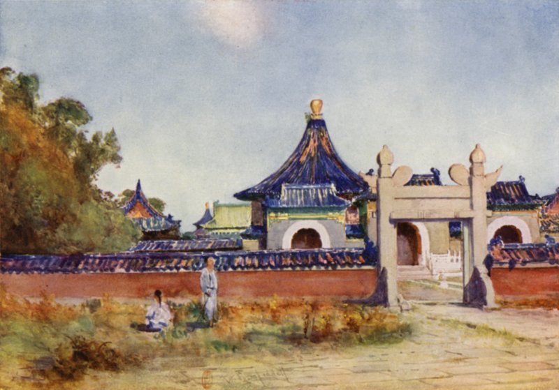 Pekin, Świątynia Imperatorów Robing, Świątynia Nieba autorstwa Thomas Hodgson Liddell