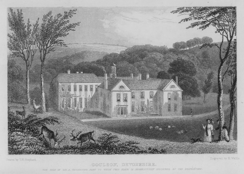 Goulson, Devonshire (grawerowanie) autorstwa Thomas Hosmer (after) Shepherd