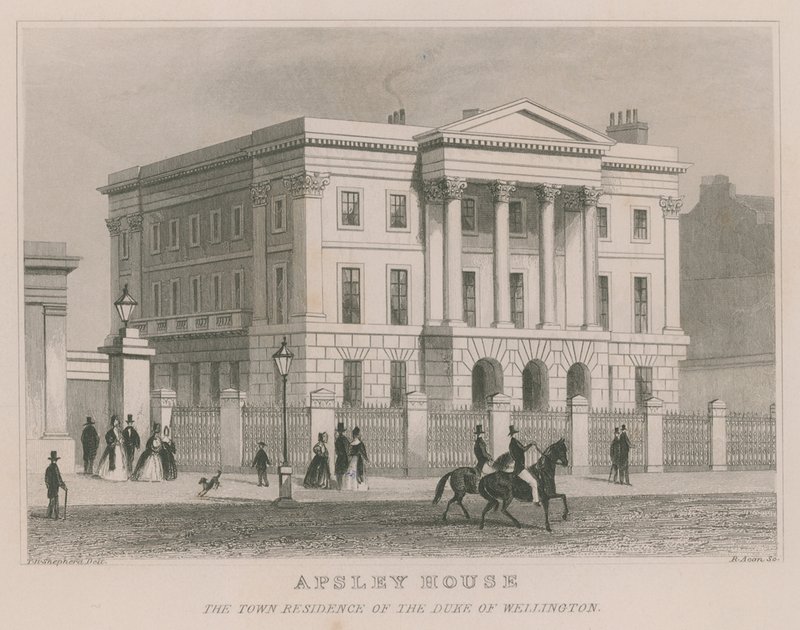 Apsley House, Hyde Park Corner, Londyn, rezydencja księcia Wellington autorstwa Thomas Hosmer Shepherd