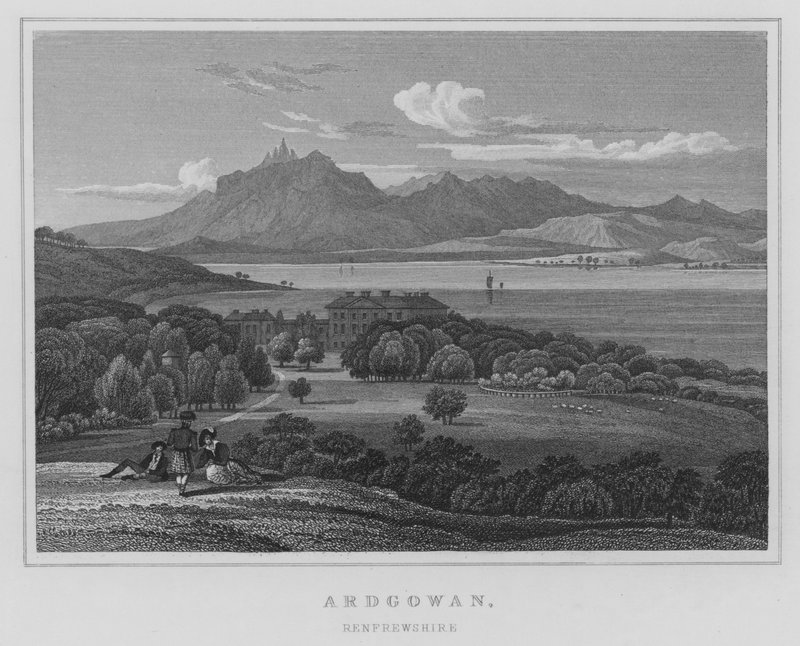 Ardgowan, Renfrewshire (grawerowanie) autorstwa Thomas Hosmer Shepherd