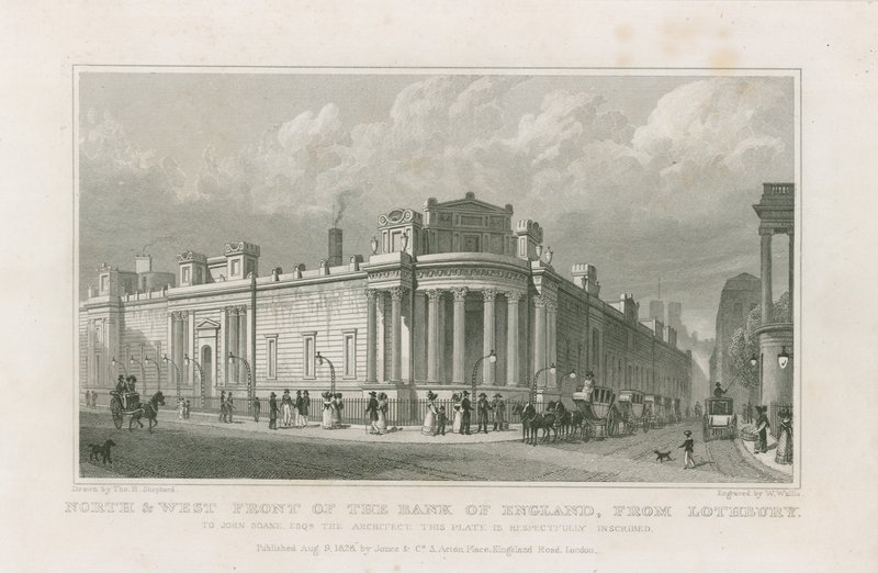 Bank of England, fronty Sir Johna Soane
