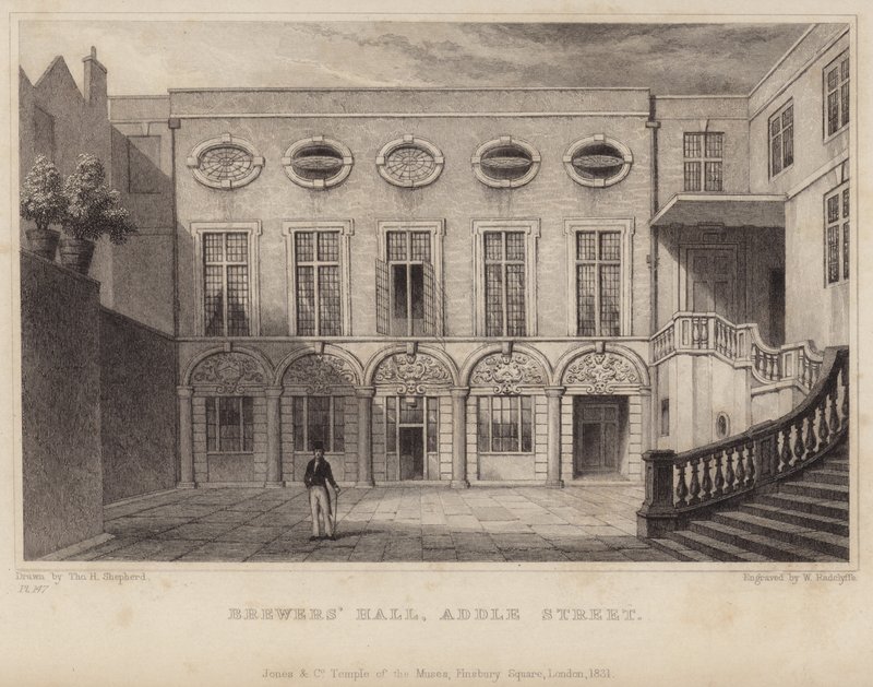 Hala Piwowarów na Addle Street autorstwa Thomas Hosmer Shepherd