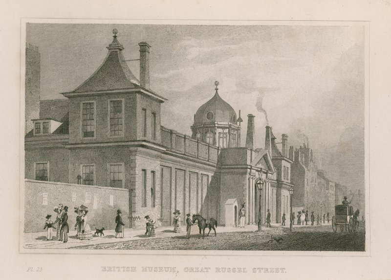 Muzeum Brytyjskie w Montague House autorstwa Thomas Hosmer Shepherd