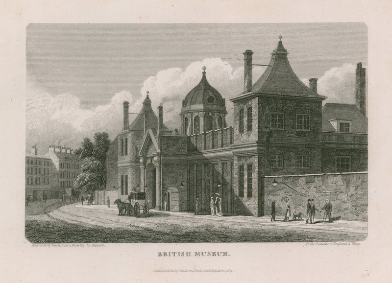 Muzeum Brytyjskie w Montague House autorstwa Thomas Hosmer Shepherd