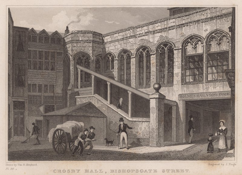 Crosby Hall, Bishopsgate Street, Londyn autorstwa Thomas Hosmer Shepherd