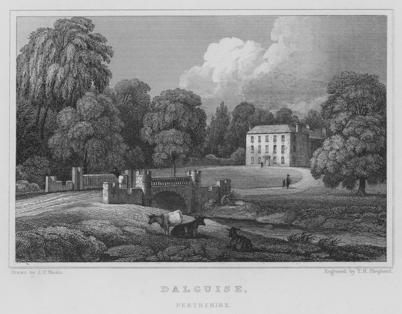 Dalguise, Perthshire (grawerowanie) autorstwa Thomas Hosmer Shepherd