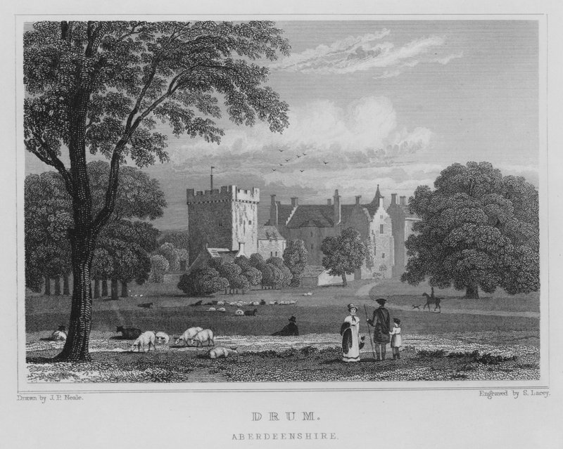 Bęben, Aberdeenshire (grawerowanie) autorstwa Thomas Hosmer Shepherd