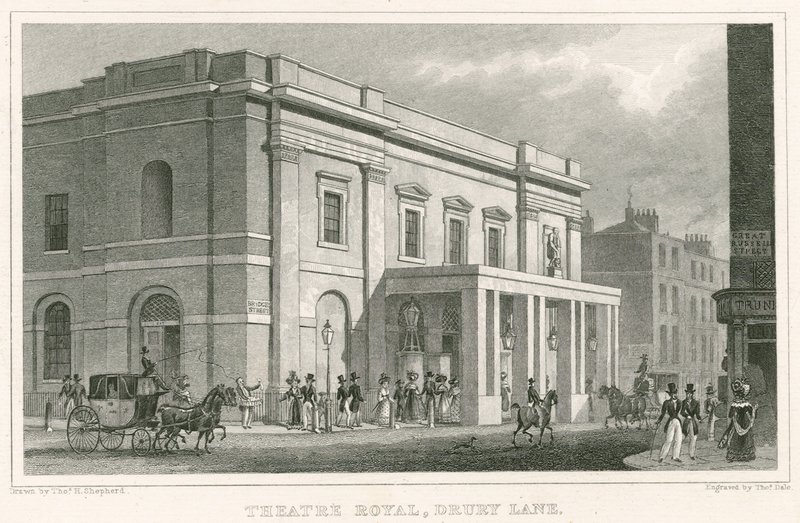 Teatr Drury Lane, Londyn autorstwa Thomas Hosmer Shepherd