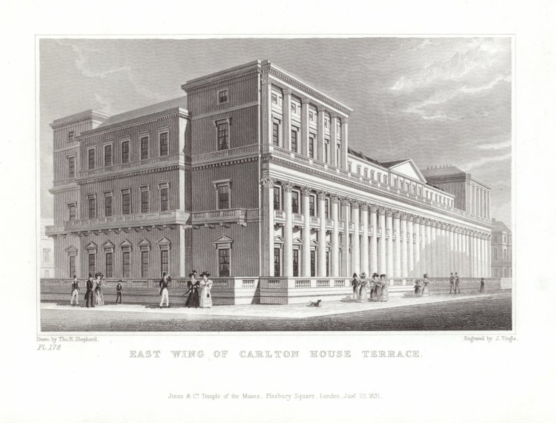 Wschodnie skrzydło Carlton House Terrace autorstwa Thomas Hosmer Shepherd
