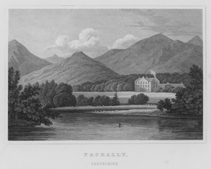 Faskally, Perthshire (grawerowanie) autorstwa Thomas Hosmer Shepherd