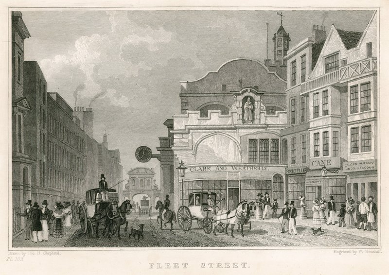 Fleet Street, Londyn autorstwa Thomas Hosmer Shepherd