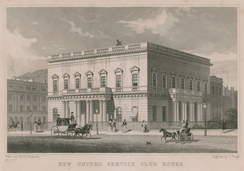 Nowy United Service Club House, Londyn autorstwa Thomas Hosmer Shepherd
