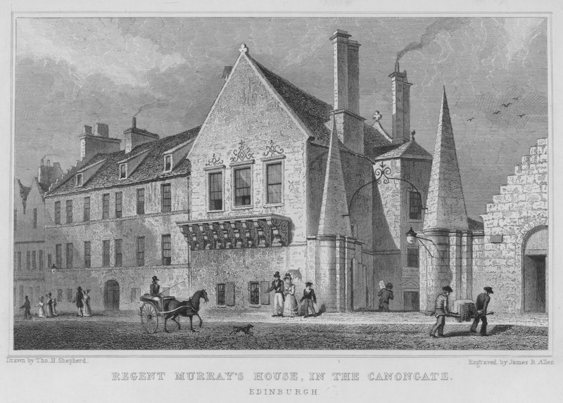 Dom Regenta Murraya, w Canongate, Edynburg (rycina) autorstwa Thomas Hosmer Shepherd