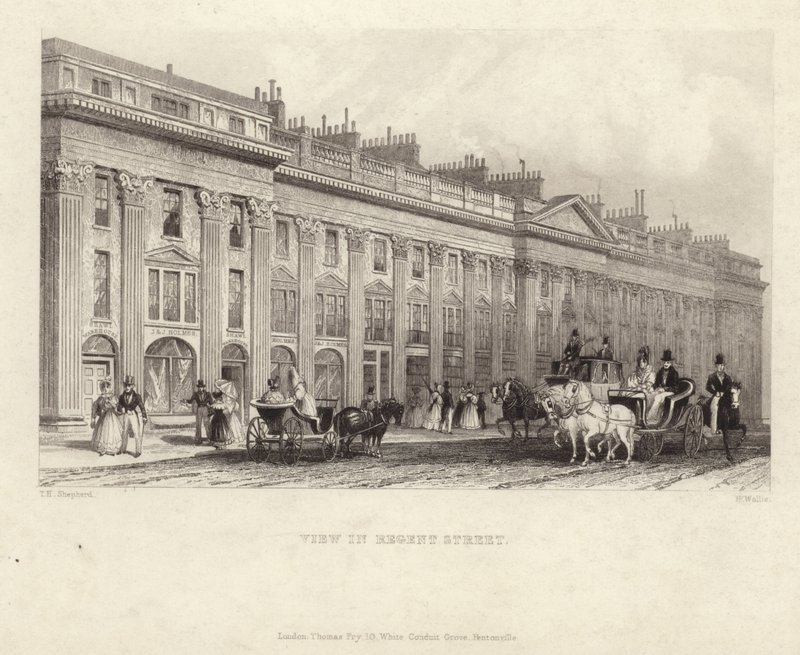 Regent Street autorstwa Thomas Hosmer Shepherd