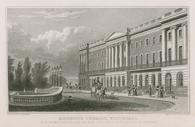 Taras Richmond w Whitehall autorstwa Thomas Hosmer Shepherd