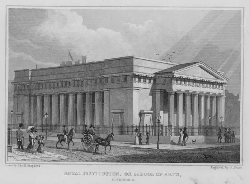 Royal Institution lub School of Arts, Edynburg (grafika) autorstwa Thomas Hosmer Shepherd