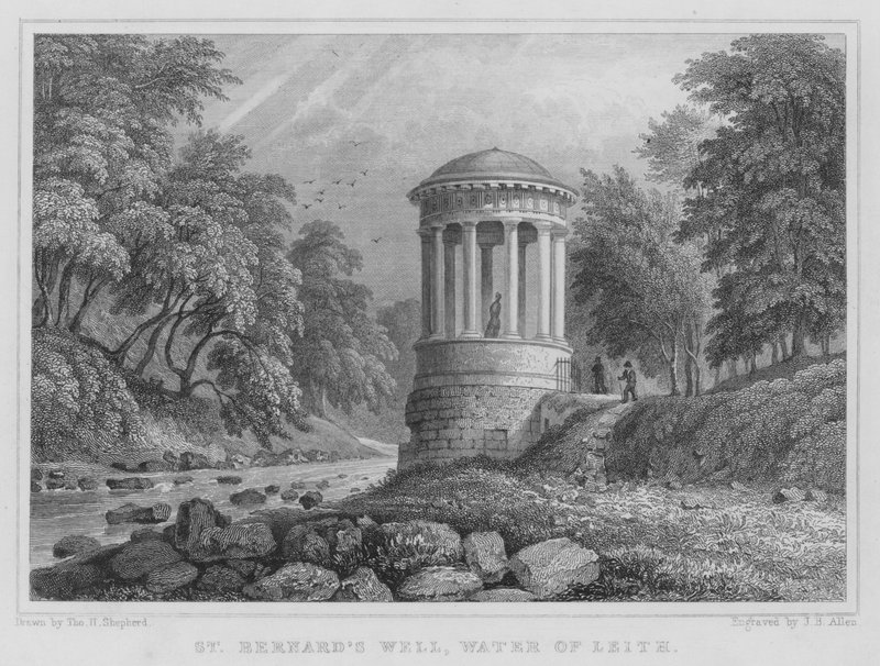 Studnia św. Bernarda, woda z Leith (rycina) autorstwa Thomas Hosmer Shepherd
