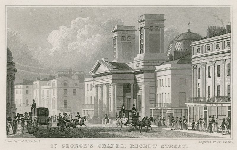 Kaplica św. Jerzego, Regent Street, Londyn autorstwa Thomas Hosmer Shepherd