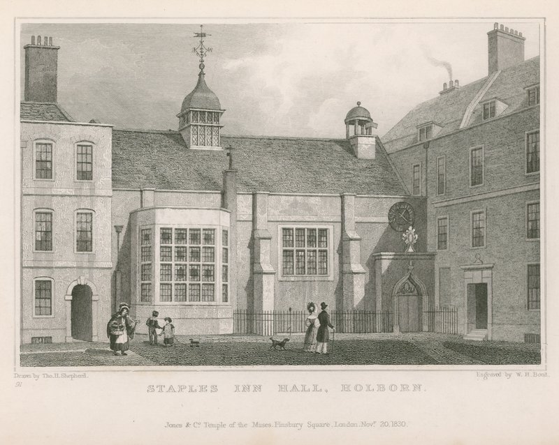 Hala Staples Inn, Holborn autorstwa Thomas Hosmer Shepherd