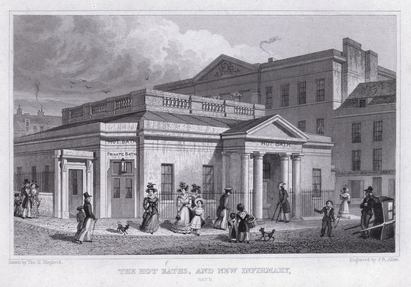 Gorące kąpiele i nowe ambulatorium, wanna (grawerowanie) autorstwa Thomas Hosmer Shepherd