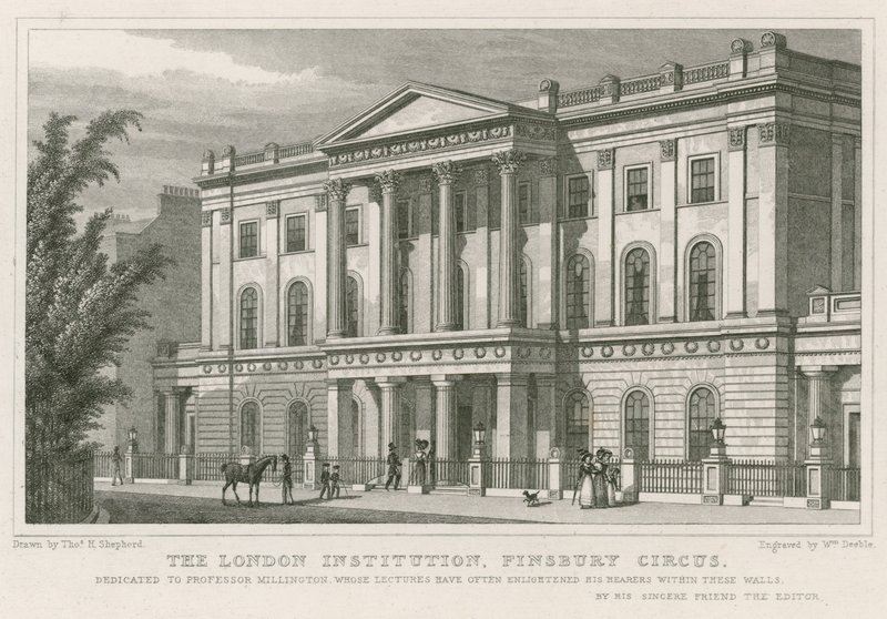 Instytucja londyńska, Finsbury Circus autorstwa Thomas Hosmer Shepherd