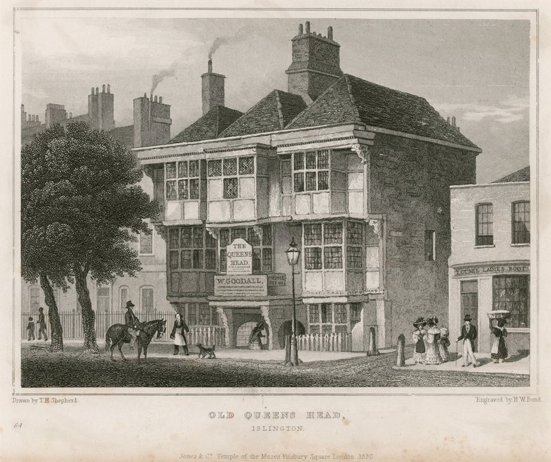 Głowa Starej Królowej, Islington autorstwa Thomas Hosmer Shepherd