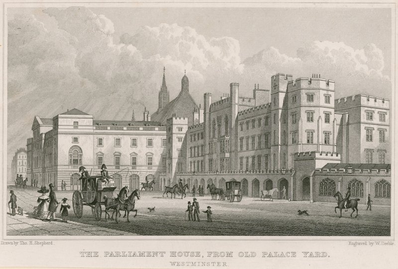 Budynek Parlamentu z Old Palace Yard, Westminster, Londyn autorstwa Thomas Hosmer Shepherd