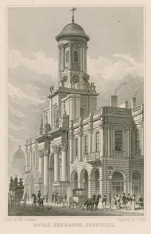 The Royal Exchange, Cornhill, Londyn autorstwa Thomas Hosmer Shepherd
