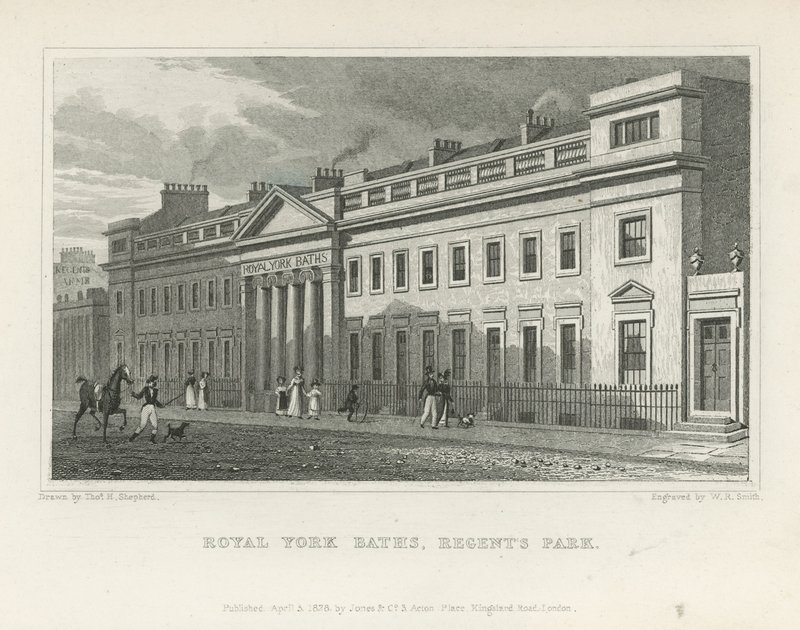 Łaźnie Royal York na tarasie York autorstwa Thomas Hosmer Shepherd