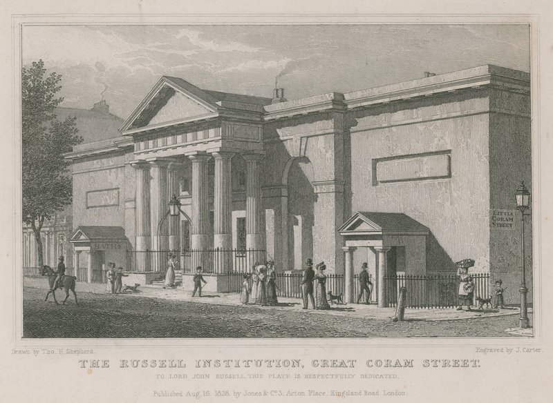 The Russell Institution, Great Coram Street, Londyn autorstwa Thomas Hosmer Shepherd