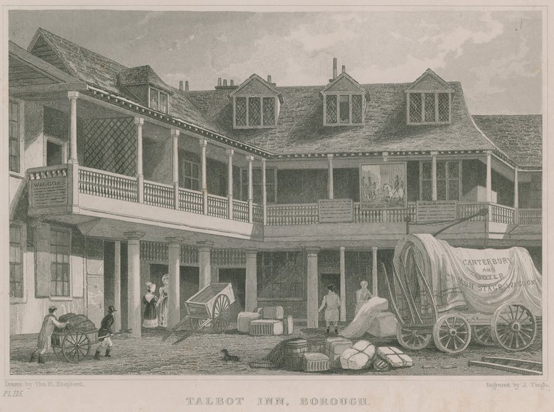 The Tabard Inn, Southwark autorstwa Thomas Hosmer Shepherd