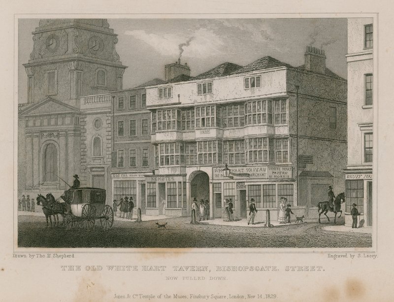 The White Hart, Bishopsgate Street autorstwa Thomas Hosmer Shepherd