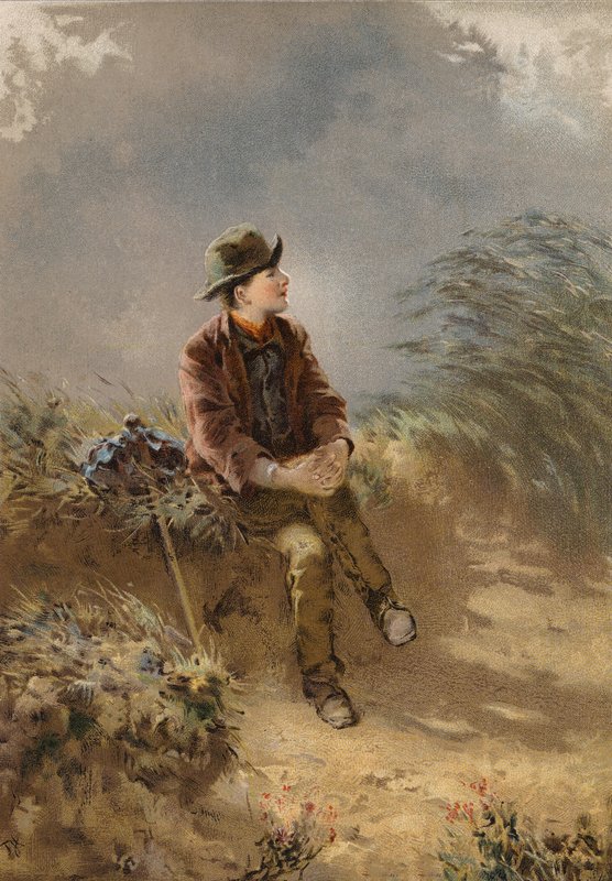 Dobry znak (chromolitho) autorstwa Thomas John Hughes