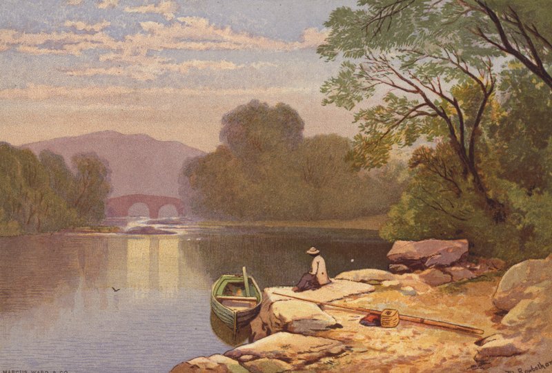 Killarney Lakes, Old Weir Bridge (kolor lito) autorstwa Thomas Leeson the Elder Rowbotham
