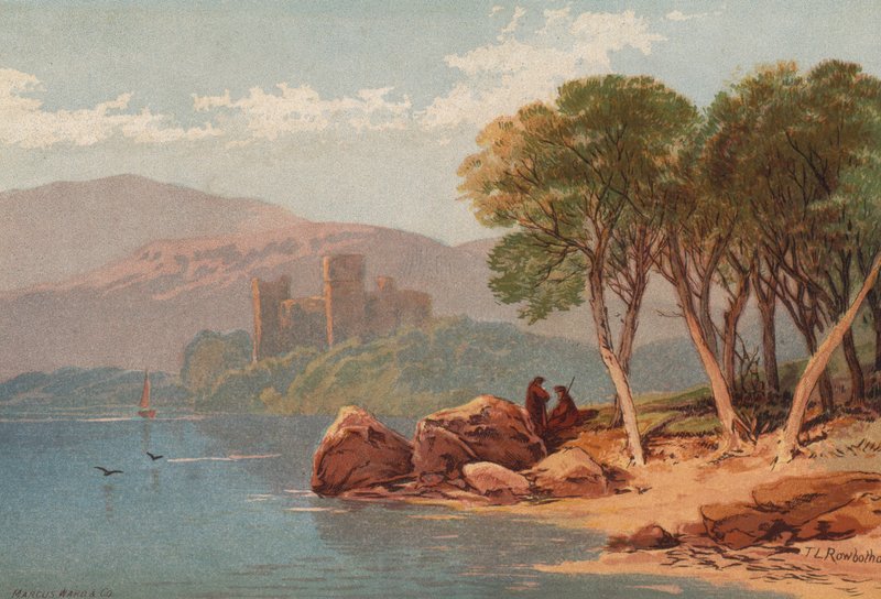 Szkocja, Loch Ness (kolor lito) autorstwa Thomas Leeson the Elder Rowbotham