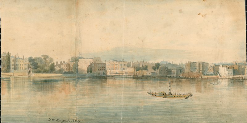 Panorama Tamizy, strona północna, w 13 częściach autorstwa Thomas Mann Baynes