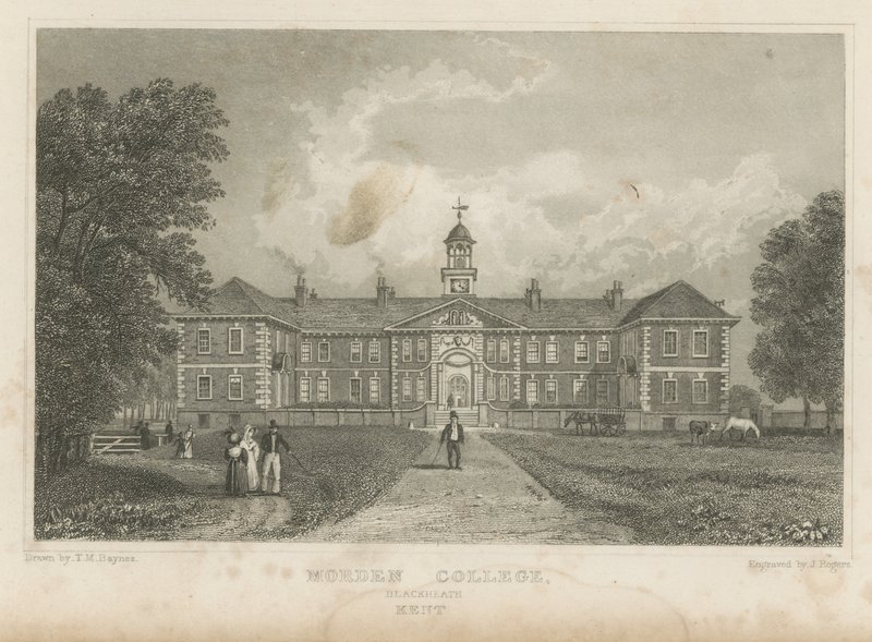 Ludzie na terenie Morden College autorstwa Thomas Mann Baynes