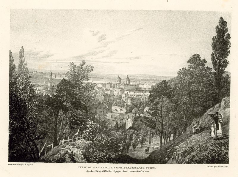 Widok na Greenwich z Blackheath Point, Londyn autorstwa Thomas Mann Baynes