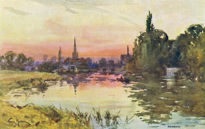 Tamiza: Abingdon (kolorowa litografia) autorstwa Thomas Maybank