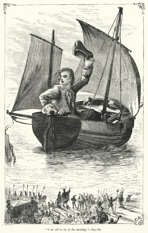 Ilustracja do Podróży Guliwera autorstwa Jonathana Swifta (rycina) autorstwa Thomas Morten