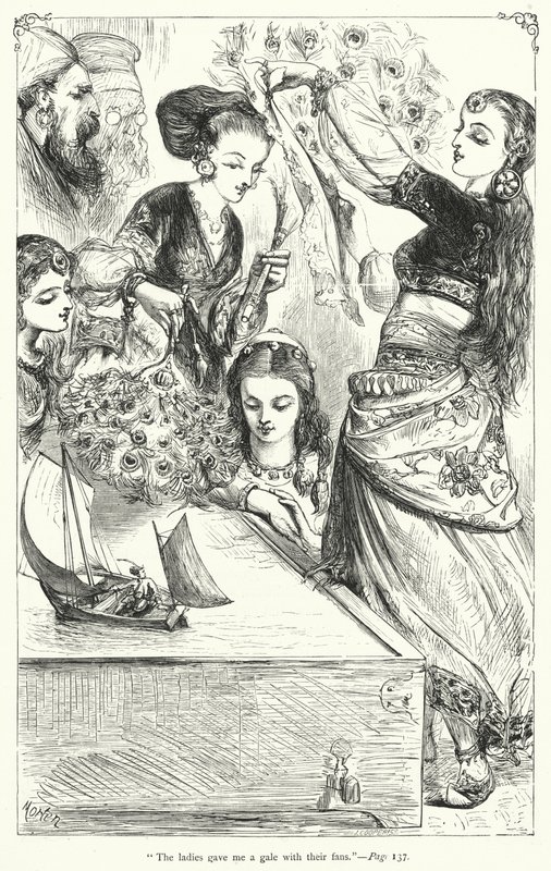 Ilustracja do Podróży Guliwera autorstwa Jonathana Swifta (rycina) autorstwa Thomas Morten
