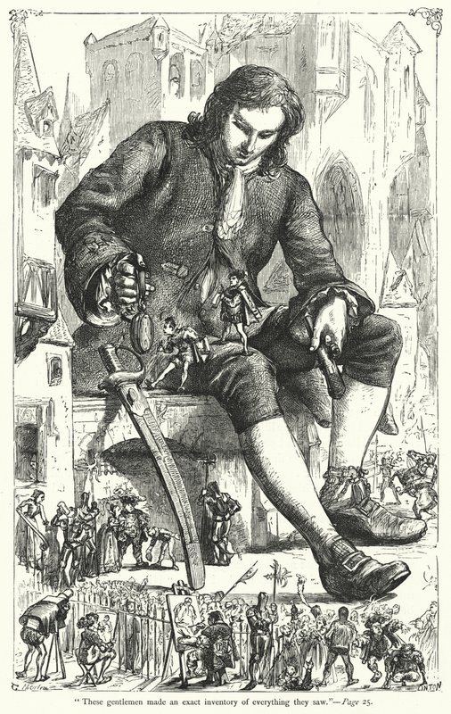 Ilustracja do Podróży Guliwera autorstwa Jonathana Swifta (rycina) autorstwa Thomas Morten