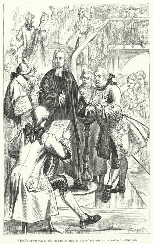 Ilustracja do życia Jonathana Swifta (rycina) autorstwa Thomas Morten