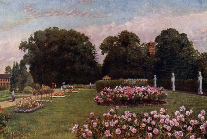Kew Gardens: We włoskim ogrodzie (kolor lito) autorstwa Thomas Mower Martin