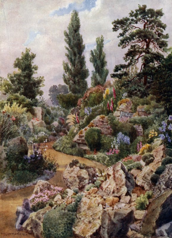 Kew Gardens: In the Rock Garden (kolor lito) autorstwa Thomas Mower Martin