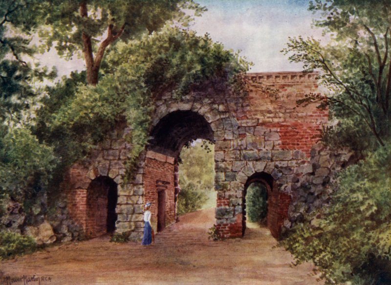 Kew Gardens: Ruined Arch (kolor lito) autorstwa Thomas Mower Martin